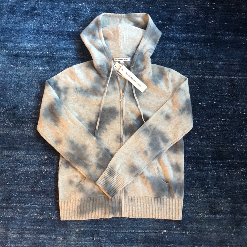 Cashmere Project Tie Die Zip Up Hoodie